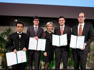 Von links nach rechts: Menghuai Wu, Michael Knap, Kristina Edlinger-Ploder, Christoph Hametner, Nikolaus Keuth