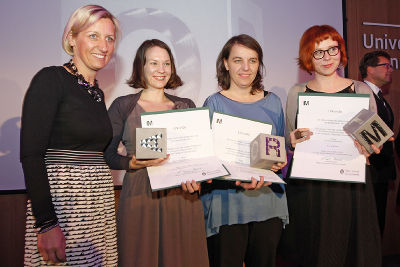v.l.n.r.: Landesrätin Mag. Kristina Edlinger-Ploder, Mag. Gerhild Kastrun, Dr. Ulrike Schmitzer, Julia Schafferhofer
