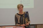 Dr.in Karin Schaupp - Mitglied der Fachjury - bei ihrem Eingangsstatement. © Joanneum Research Dr.in Karin Schaupp - Mitglied der Fachjury - bei ihrem Eingangsstatement.