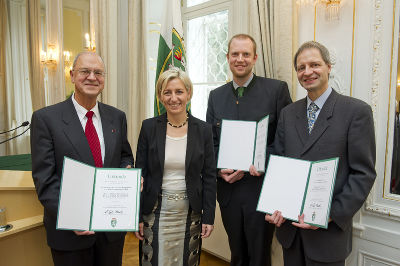 von links nach rechts: Karl Acham, Kristina Edlinger-Ploder, Tobias Eisenberg, Andreas Dorschel  