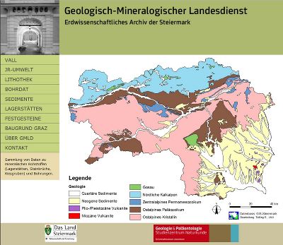 Screen-Shot: Geologisch-Mineralogischer Landesdienst