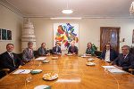 Georg Schulz (Kunstuniversität Graz), Harald Kainz (Technische Universität Graz), Wilfried Eichlseder (Montanuniversität Leoben), Bundeskanzler Sebastian Kurz, Landeshauptmann Hermann Schützenhöfer, Wissenschaftslandesrätin Barbara Eibinger-Miedl, Martin Polaschek (Karl-Franzens-Universität Graz) und Hellmut Samonigg (Medizinische Universität Graz) im gemeinsamen Gespräch. © Jakob Glaser; Nutzung bei Quellenangabe honorarfrei Georg Schulz (Kunstuniversität Graz), Harald Kainz (Technische Universität Graz), Wilfried Eichlseder (Montanuniversität Leoben), Bundeskanzler Sebastian Kurz, Landeshauptmann Hermann Schützenhöfer, Wissenschaftslandesrätin Barbara Eibinger-Miedl, Martin Polaschek (Karl-Franzens-Universität Graz) und Hellmut Samonigg (Medizinische Universität Graz) im gemeinsamen Gespräch.