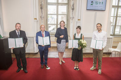 Von links nach rechts: Georg Tiefengraber, Joseph Marko, Barbara Eibinger-Miedl, Birgit Wassermann, Didac Carmona-Gutierrez